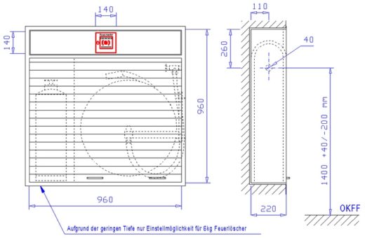 Selbsthilfe-Wandhydrant mit formstabilem Schlauch S-SEK-mF-II-S-Ro-220 Selbsthilfe-Wandhydrant mit formstabilem Schlauch S-SEK-mF-II-S-Ro-220