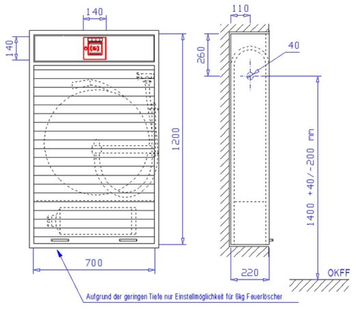 Selbsthilfe-Wandhydrant mit formstabilem Schlauch S-SEK-mF-II-So-S-Ro-220 Selbsthilfe-Wandhydrant mit formstabilem Schlauch S-SEK-mF-II-So-S-Ro-220